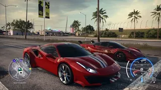 NFS Heat - Ferrari 488 Pista vs Pagani Huayra BC