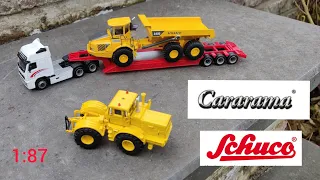 Diecast‼️Schuco Kirovets K700a and Volvo Fh12 with a Volvo Dumper from Cararama 1/87