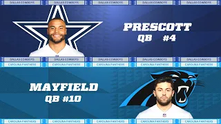 Madden NFL 22 - Dallas Cowboys Vs Carolina Panthers (Baker Mayfield) Simulation (Madden 23 Rosters)