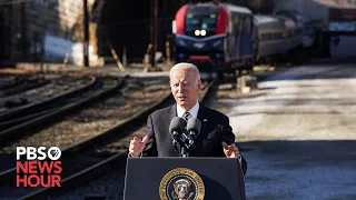 WATCH LIVE: Biden gives remarks on bipartisan infrastructure law at New York rail tunnel project