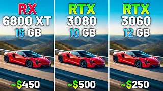 RX 6800 XT vs RTX 3080 vs RTX 3060 - Test in 20 Games in 2024