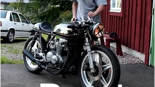 Honda CB 650 Cafe Racer startup & testdrive