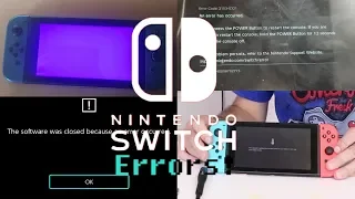 Nintendo Switch All Errors!