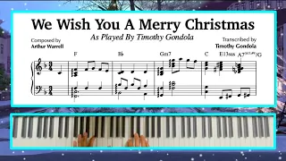 We Wish You A Merry Christmas| Jazzy Piano Sheet Music