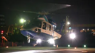 SECOM Helicopter Sikorsky S-76D JA756D Night Landing