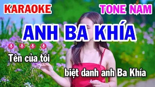 Karaoke Anh Ba Khía Tone Nam ( G#m ) Nhạc Sống Cha Cha KBN