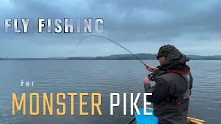 BIGGEST PIKE of my life | FLY FISHING for pike on CHEW valley lake
