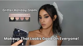 Easy Glitter Holiday Glam Makeup | Viral Urban Decay Space Cowboy