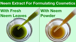 How To Make Neem Extract At Home For Cosmetic Formulation (2 Methods) Fresh Leaves And  Neem Powder