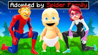 Baby Adopted By SPIDER FAMILY