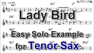 Lady Bird - Easy Solo Example for Tenor Sax