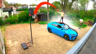 TRICKSHOTS VANAF DE LAMBORGHINI URUS! GAAT DIT GOED?!😱 #2822