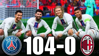 FIFA 23 | RONALDO, MESSI, MBAPPE, NEYMAR, ALL STARS | PSG 104-0 AC Milan | UCL FINAL | PS5 4K 60FPS