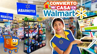 🛒 CONVERTÍ MI CASA EN UN WALMART GIGANTE🥫🧃MI PRIMER SÚPER MERCADO 😱