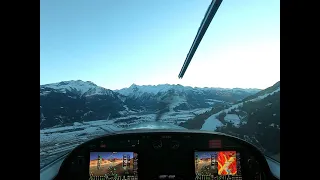 Zell am See (LOWZ) approach and landing PS-28 Cruiser, 21.02.2021