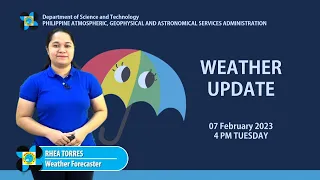 Public Weather Forecast issued at 4:00 PM | February 7, 2023