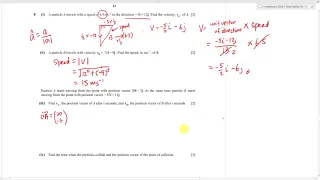 IGCSE ADDMATHS - Vectors related with velocity, speed and time