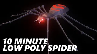 Model a LOW POLY SPIDER in LESS than 10 minutes - Blender 3.5