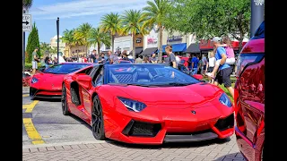 Lamborghini Aventador SVJ, Huracan, Urus, McLaren Senna, Ferrari  -  Arriving to Supercar Saturdays