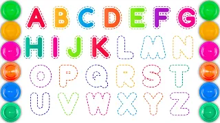 Let's trace & write uppercase ABCDE for preschool toddlers and kids educational video, abcdefg 423