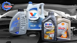 Valvoline SynPower - Shell Helix Ultra - Mobil Super 3000 - Q8 Excel 5w-40