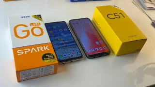 Сравнение Realme c51 vs Tecno Spark go 2024 смартфоны до 7000 рублей