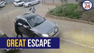 WATCH: Gun-wielding hijackers outsmarted by fast-thinking driver