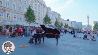 【海外ストリートピアノ】ショパンの『革命』弾いてみた！【グランドピアノ】