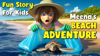 Meena's Beach Adventure | Let's learn the environmental rules! | Bedtime Story for Kids