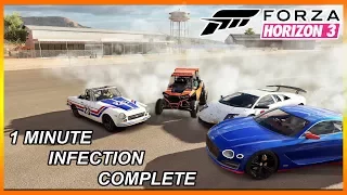 Forza Horizon 3 | 1 MINUTE INFECTION COMPLETE! (Funny Moments & Fails)