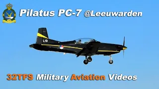 [4K] RNLAF Pilatus PC-7 Arrival runway 05 at Leeuwarden AB (EHLW)