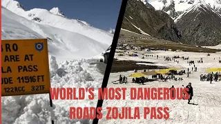 World's Most Dangerous Roads Zojila Pass #Zero point Zojila Pass