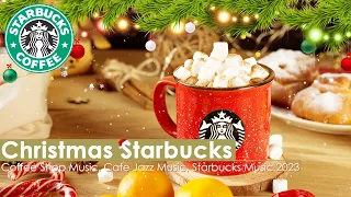Christmas Coffee Shop Music 🎄 Background Snow Starbucks Coffee For Work, Study🔔 Merry Christmas 2023