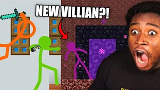 GREEN DIES?! AND A NEW STICK FIGURE! | Animation vs Minecraft Shorts 7-8!