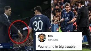 Messi Angry Reaction after being Substituted vs Lyon | Messi Refused Handshake with Pochettino | HD