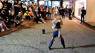 WEDNESDAY. SARANG, LOVELY LITTLE GIRL. HIGHLY TALENTED. FANTASTIC PERFORMANCE. HONGDAE BUSKING.