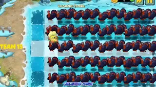 Random 35 Pair Plants vs 400 Turkey Zombies - PvZ 2 Challenge