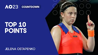 Jelena Ostapenko | Top 10 Points | Australian Open 2023