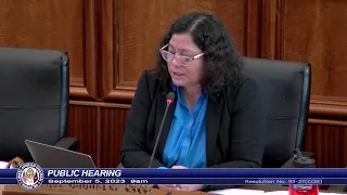 Public Hearing - Senator Sabina F. Perez - September 5, 2023 9AM PT.2