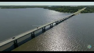 Video aéreo en ruta 3 sobre el río Negro. Parques Andresito y Bartolomé Hidalgo M3 15670 82