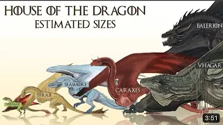 All House Of The Dragon Estimated Sizes ( HOTD Size Comparison )