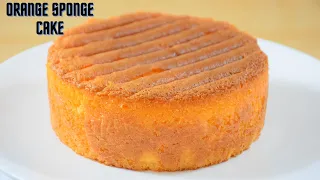 Orange Sponge Cake | Orange Cake | Sponge Cake Recipe | Manjaris Recipe