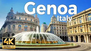 Genoa (Genova), Italy Walking Tour (4k Ultra HD 60fps) - With Captions