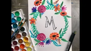 MOTHER'S DAY FLORAL WREATH- by Viridian Art