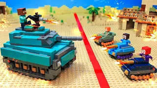 Tank Battle In Minecraft | Lego War - LEGO Animation