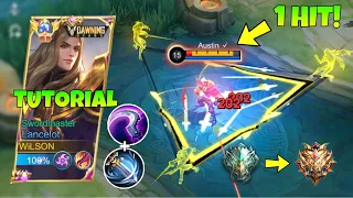 FULL TUTORIAL LANCELOT BEST ONE SHOT BUILD 2024!! ( easy rank up! )