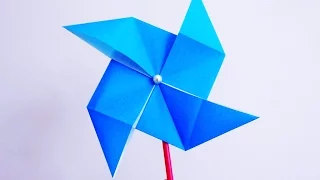 How to make a Paper Windmill that Spins ~DIY~ Origami Pinwheel Tutorial /Steps..
