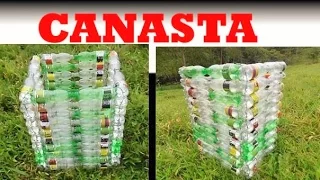 🌳💛 MANUALIDADES con BOTELLAS _ Como Hacer una CANASTA  con Botellas Plásticas /  basket with bottles