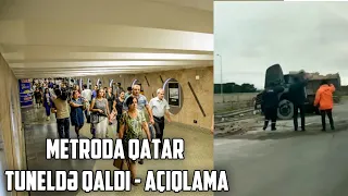 Aeroport yolunda ağır qəza - “KamAZ”la "Shacman" toqquşdu - Metroda qatar tuneldə qaldı