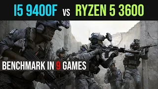 i5 9400f vs Ryzen 5 3600 gaming benchmark test